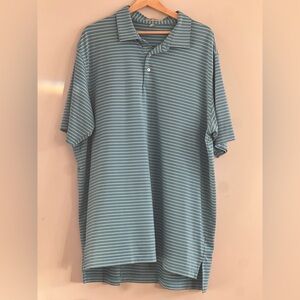 Peter Millar Summer Comfort Blue Striped Polo Shirt